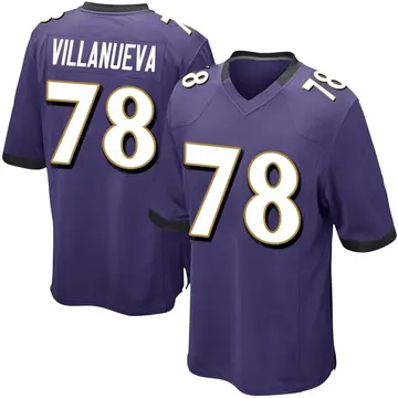 Nike Alejandro Villanueva Men's Game Baltimore Ravens Purple Team Color Jersey