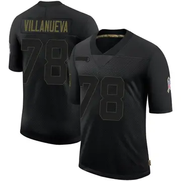 Nike Alejandro Villanueva Men's Limited Baltimore Ravens Black 2020 Salute To Service Jersey