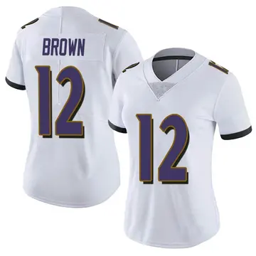 Nike Anthony Brown Women's Limited Baltimore Ravens White Vapor Untouchable Jersey