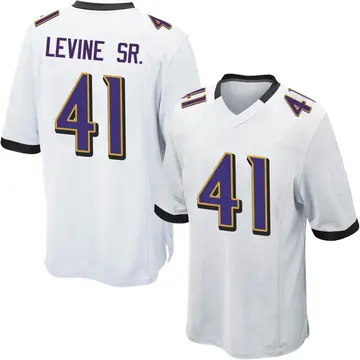 Nike Anthony Levine Sr. Men's Game Baltimore Ravens White Jersey