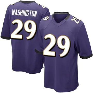 Nike Ar'Darius Washington Men's Game Baltimore Ravens Purple Team Color Jersey