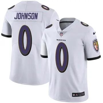 Nike Aron Johnson Men's Limited Baltimore Ravens White Vapor Untouchable Jersey