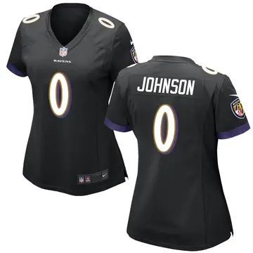 Nike Aron Johnson Women's Game Baltimore Ravens Black Jersey
