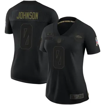 Nike Aron Johnson Women's Limited Baltimore Ravens Black 2020 Salute To Service Jersey