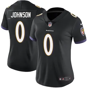 Nike Aron Johnson Women's Limited Baltimore Ravens Black Alternate Vapor Untouchable Jersey