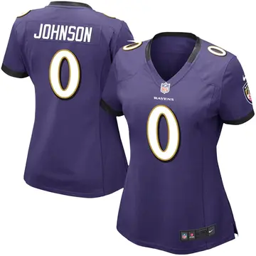 Nike Aron Johnson Women's Limited Baltimore Ravens Purple Team Color Vapor Untouchable Jersey