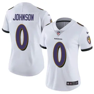Nike Aron Johnson Women's Limited Baltimore Ravens White Vapor Untouchable Jersey