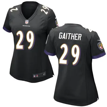 Nike Bailey Gaither Women's Game Baltimore Ravens Black Jersey