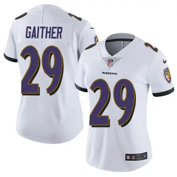Nike Bailey Gaither Women's Limited Baltimore Ravens White Vapor Untouchable Jersey