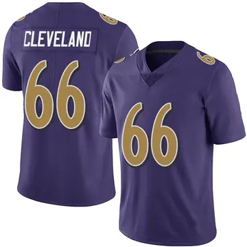 Nike Ben Cleveland Men's Limited Baltimore Ravens Purple Team Color Vapor Untouchable Jersey