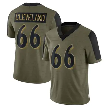 Nike Ben Cleveland Youth Limited Baltimore Ravens Olive 2021 Salute To Service Jersey