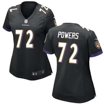 Nike Ben Powers Women's Game Baltimore Ravens Black Jersey