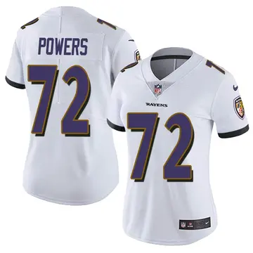 Nike Ben Powers Women's Limited Baltimore Ravens White Vapor Untouchable Jersey