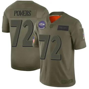Nike Ben Powers Youth Limited Baltimore Ravens Camo 2019 Salute to Service Jersey