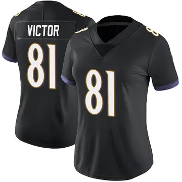 Nike Binjimen Victor Women's Limited Baltimore Ravens Black Alternate Vapor Untouchable Jersey
