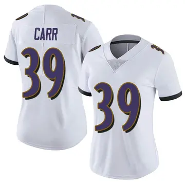 Nike Brandon Carr Women's Limited Baltimore Ravens White Vapor Untouchable Jersey