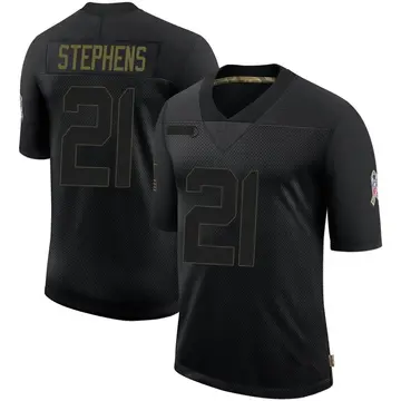 Nike Brandon Stephens Men's Limited Baltimore Ravens Black 2020 Salute To Service Jersey