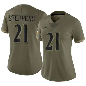 Nike Brandon Stephens Women's Limited Baltimore Ravens Olive 2022 Salute To Service Jersey