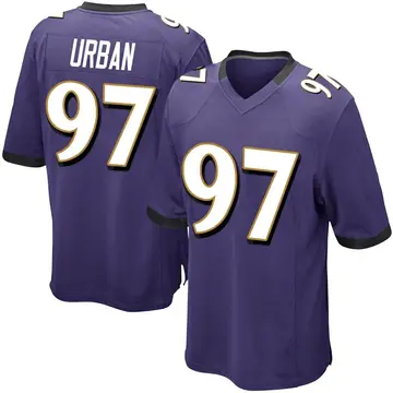 Nike Brent Urban Men's Game Baltimore Ravens Purple Team Color Jersey