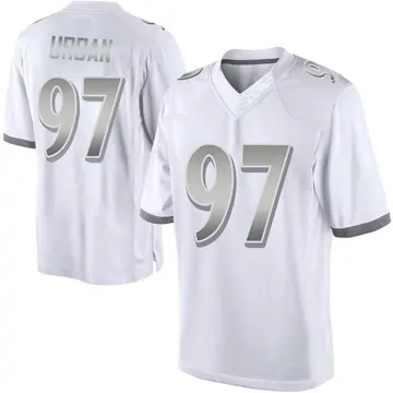 Nike Brent Urban Men's Limited Baltimore Ravens White Platinum Jersey
