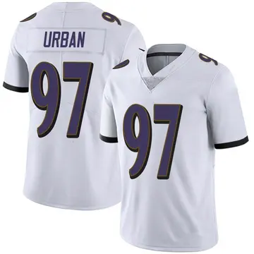 Nike Brent Urban Men's Limited Baltimore Ravens White Vapor Untouchable Jersey