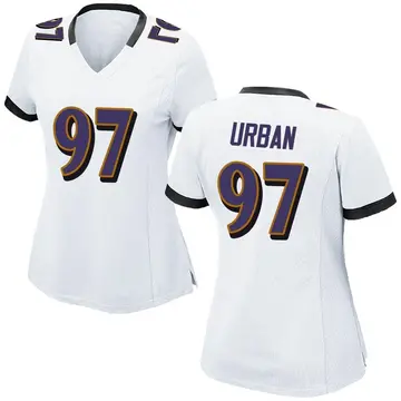 Nike Brent Urban Women's Game Baltimore Ravens White Jersey