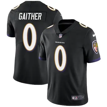 Nike Brian Gaither Men's Limited Baltimore Ravens Black Alternate Vapor Untouchable Jersey