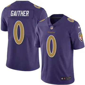 Nike Brian Gaither Men's Limited Baltimore Ravens Purple Team Color Vapor Untouchable Jersey