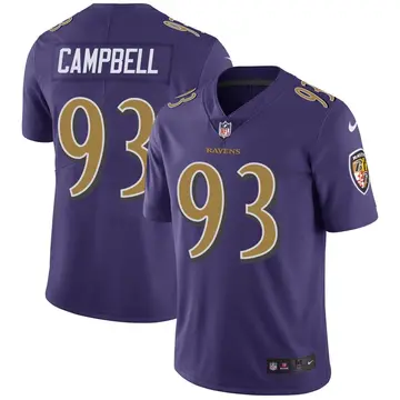Nike Calais Campbell Men's Limited Baltimore Ravens Purple Color Rush Vapor Untouchable Jersey