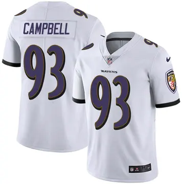 Nike Calais Campbell Men's Limited Baltimore Ravens White Vapor Untouchable Jersey