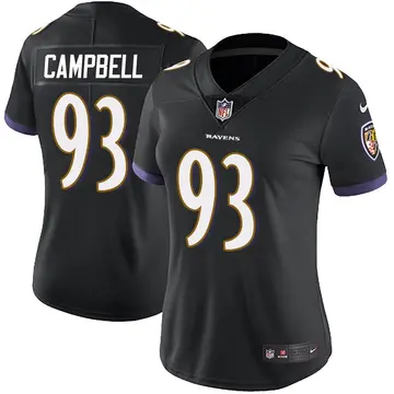 Nike Calais Campbell Women's Limited Baltimore Ravens Black Alternate Vapor Untouchable Jersey