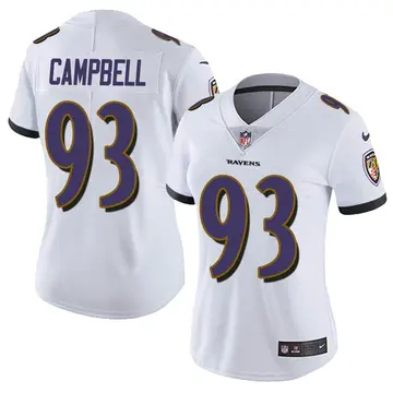 Nike Calais Campbell Women's Limited Baltimore Ravens White Vapor Untouchable Jersey