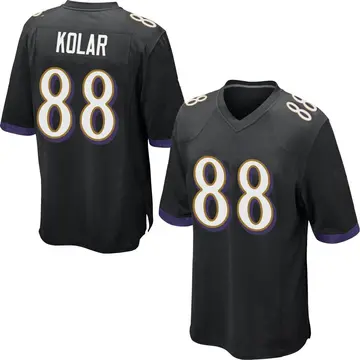 Nike Charlie Kolar Men's Game Baltimore Ravens Black Jersey