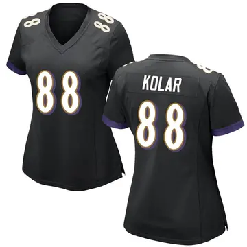 Nike Charlie Kolar Women's Game Baltimore Ravens Black Jersey