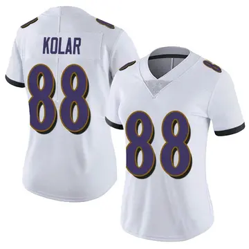 Nike Charlie Kolar Women's Limited Baltimore Ravens White Vapor Untouchable Jersey