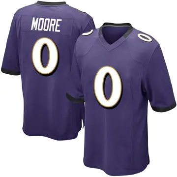 Nike Chris Moore Men's Game Baltimore Ravens Purple Team Color Jersey