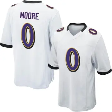 Nike Chris Moore Men's Game Baltimore Ravens White Jersey