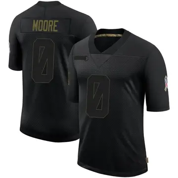 Nike Chris Moore Men's Limited Baltimore Ravens Black 2020 Salute To Service Jersey