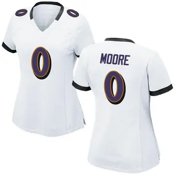 Nike Chris Moore Women's Game Baltimore Ravens White Jersey