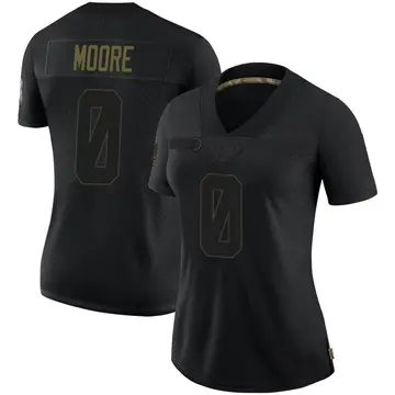 Nike Chris Moore Women's Limited Baltimore Ravens Black 2020 Salute To Service Jersey
