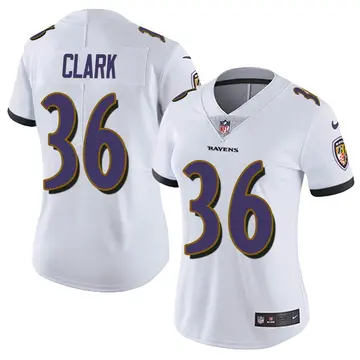 Nike Chuck Clark Women's Limited Baltimore Ravens White Vapor Untouchable Jersey