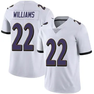 Nike Damarion Williams Men's Limited Baltimore Ravens White Vapor Untouchable Jersey