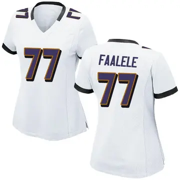Nike Daniel Faalele Women's Game Baltimore Ravens White Jersey