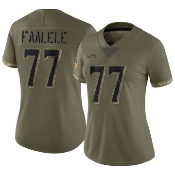 Nike Daniel Faalele Women's Limited Baltimore Ravens Olive 2022 Salute To Service Jersey