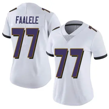 Nike Daniel Faalele Women's Limited Baltimore Ravens White Vapor Untouchable Jersey