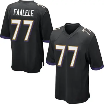 Nike Daniel Faalele Youth Game Baltimore Ravens Black Jersey