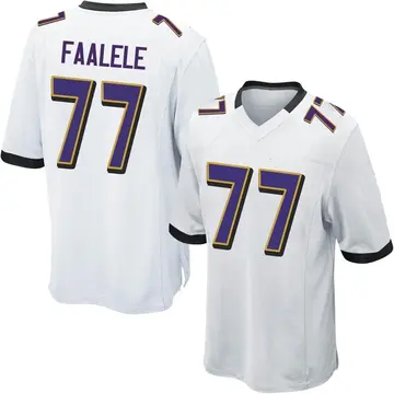 Nike Daniel Faalele Youth Game Baltimore Ravens White Jersey