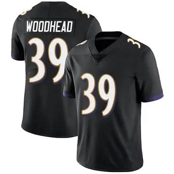 Nike Danny Woodhead Men's Limited Baltimore Ravens Black Alternate Vapor Untouchable Jersey