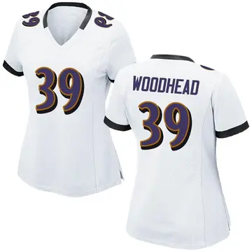 Nike Danny Woodhead Women's Game Baltimore Ravens White Jersey