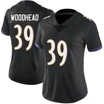 Nike Danny Woodhead Women's Limited Baltimore Ravens Black Alternate Vapor Untouchable Jersey